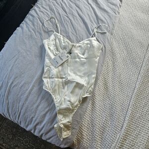 White Thong Back Zara Bodysuit
